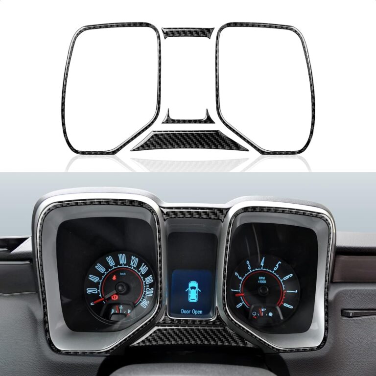 2010 - 15 Camaro Carbon Fiber Speedometer Trim Cover Kit | Black / Red Carbon