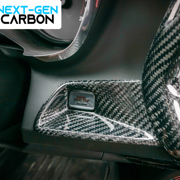 Second image of 2016 - 24 Camaro Real Carbon Fiber Push Start Button Trim Cover | Next-Gen Carbon