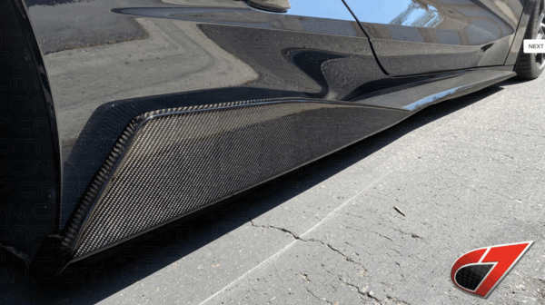C8 Corvette Stingray 5VM Style Side Skirts | C7Carbon