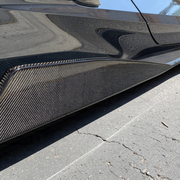 C8 Corvette Stingray 5VM Style Side Skirts | C7Carbon