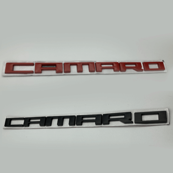 2010 - 24 Camaro Fender Badge Camaro Logo | Black / Red