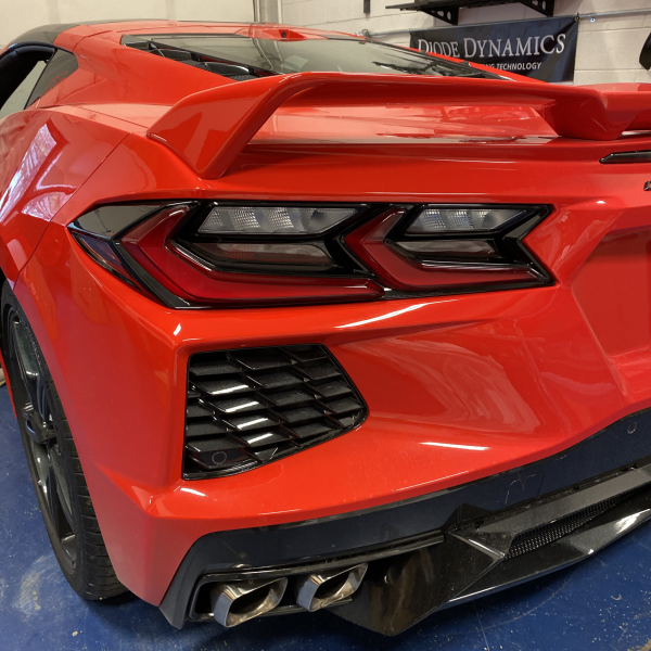 Second image of 2020 - 24  C8 Corvette Smoked Tail Light Tint Cover Kit