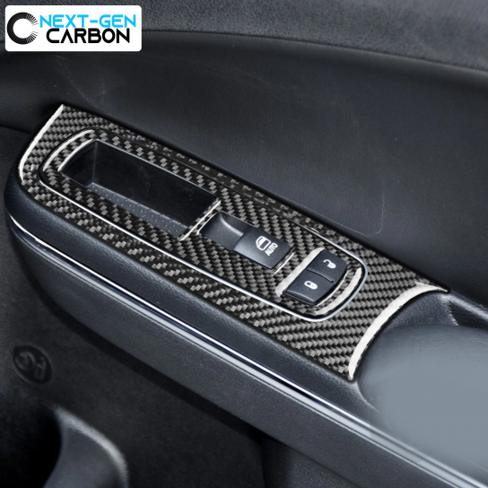Second image of 2015 - 24 Dodge Charger / Durango Carbon Fiber Window Switch Panel Overlays | Next-Gen Carbon