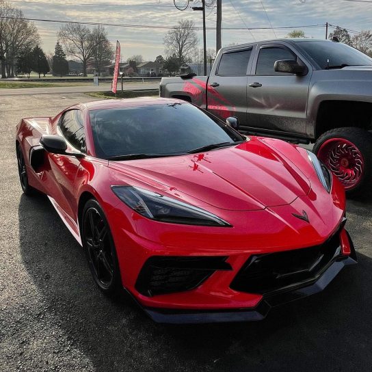 Second image of C8 Corvette Stingray 5VM Front Splitter Lip ( 2-Piece Version)