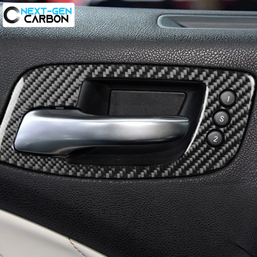 Second image of 2011 - 24 Dodge Charger Carbon Fiber Interior Door Handle Trim Covers