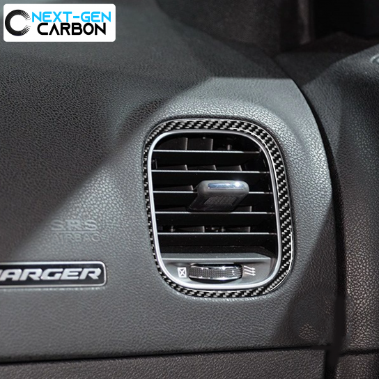 Second image of 2011 - 24 Dodge Charger Carbon Fiber Passenger Air Vent Insert | Next-Gen Carbon