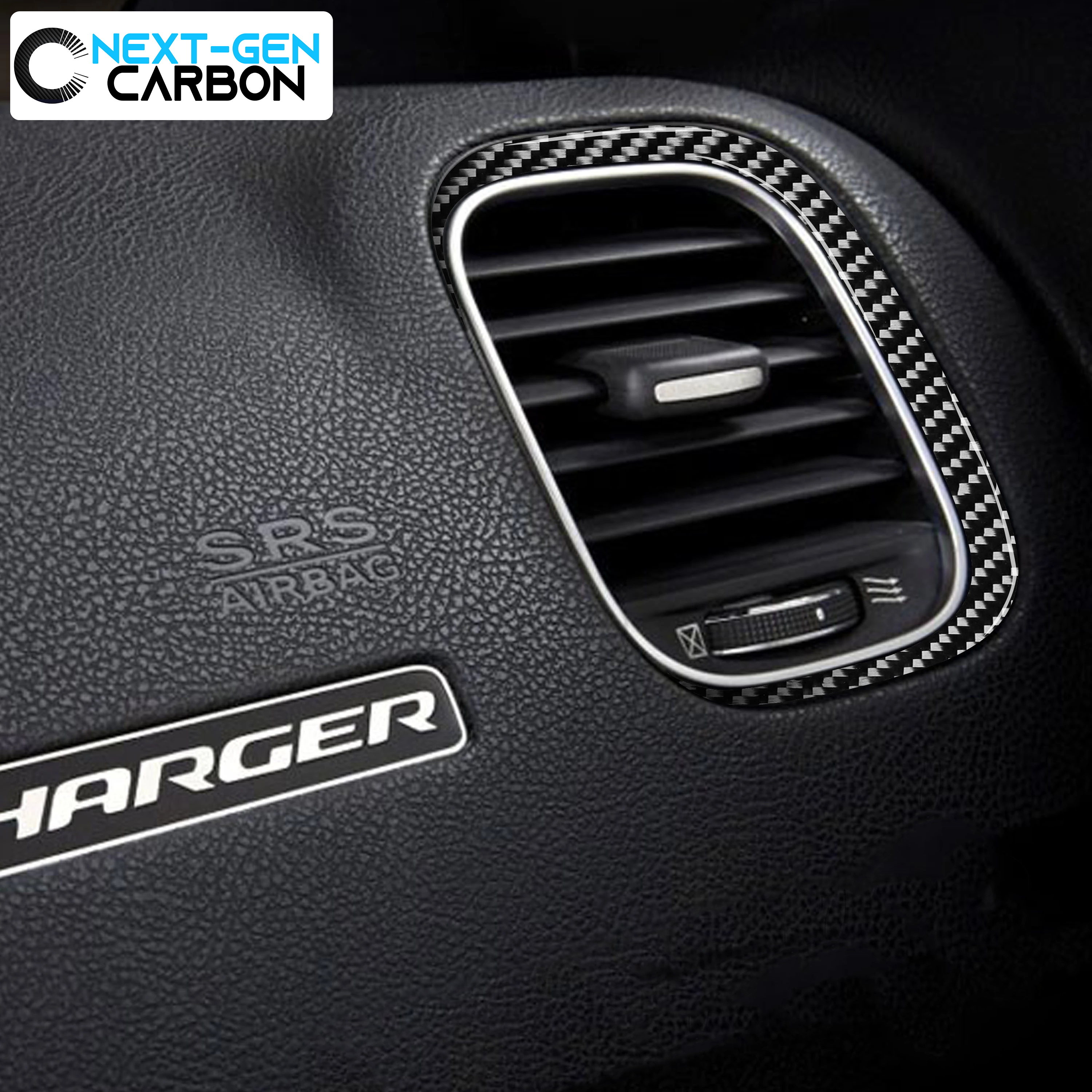 Carbon Fiber Passenger Air Vent Insert | 2011-2023 Dodge Charger