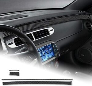 2010 - 15 Camaro Real Carbon Fiber Dashboard Overlay Kit | Black / Red Carbon