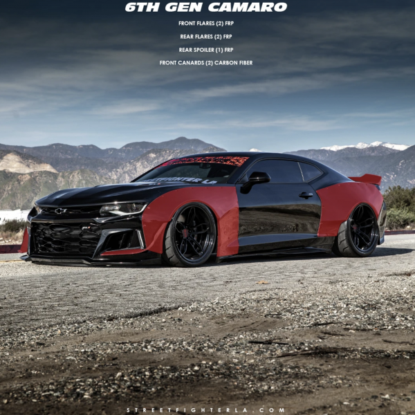 Second image of 2016 - 18 Chevy Camaro LT/RS/SS 4-Piece Wide Body Kit - Streetfighter LA