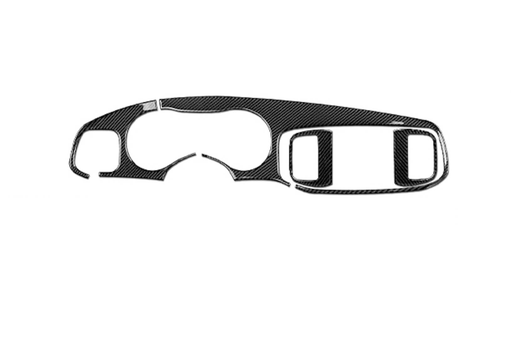 Second image of 2015 - 24 Dodge Charger Carbon Fiber Dashboard Insert Overlay | Next-Gen Carbon