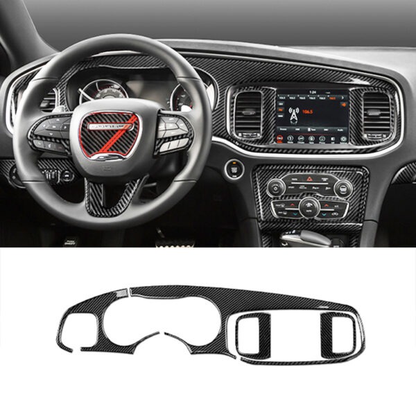 2015 - 24 Dodge Charger Carbon Fiber Dashboard Insert Overlay | Next-Gen Carbon