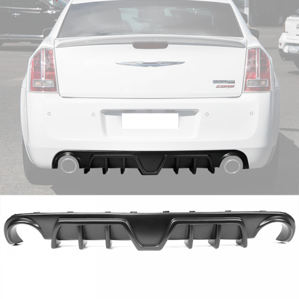 2012 - 14 Chrysler 300 SRT Matte Black Rear Diffuser