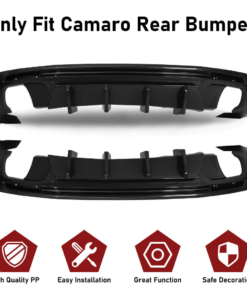 2016-24 Camaro Carbon Fiber Style 3PC Quad Tip Diffuser