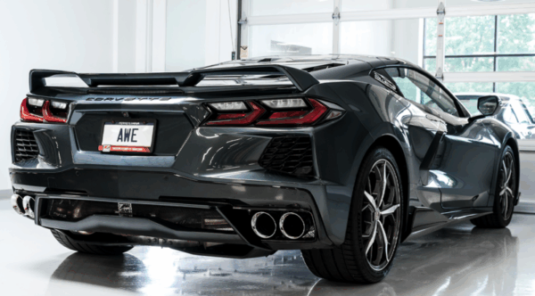 C8 Corvette Stingray Touring Edition Exhaust System (Chrome Silver/Diamond Black Tips) | AWE Tuning