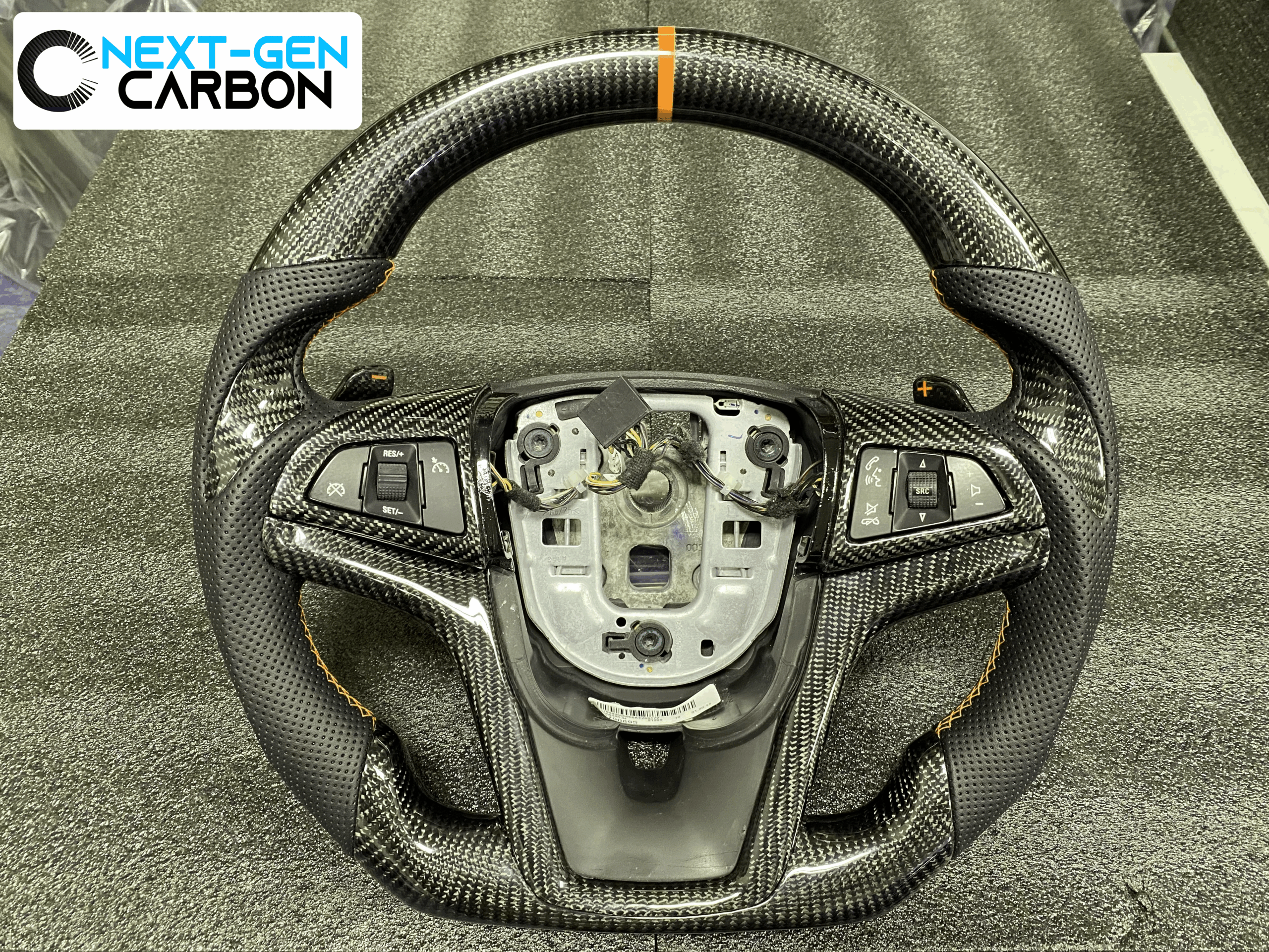 2014 - 15 Camaro Custom Carbon Fiber Steering Wheel (Complete/Heated) | Next-Gen Carbon