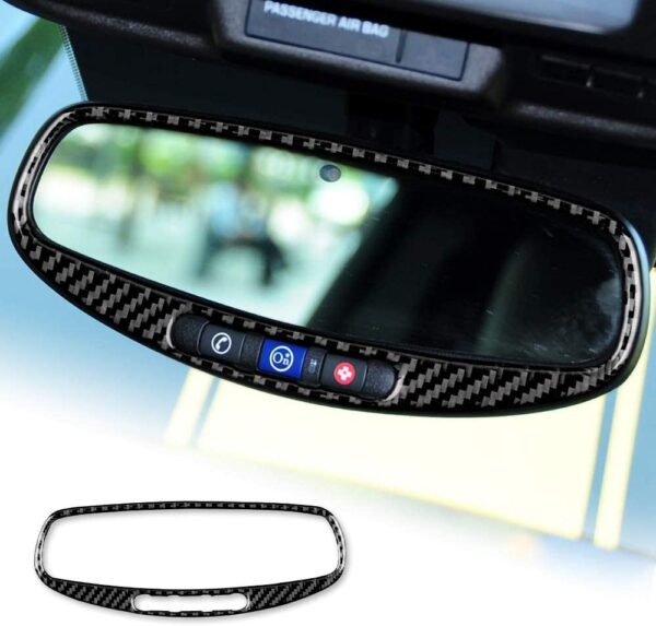 2010 - 15 5th Gen Camaro Carbon Fiber Rear-View Mirror Trim Overlay | Next-Gen Carbon