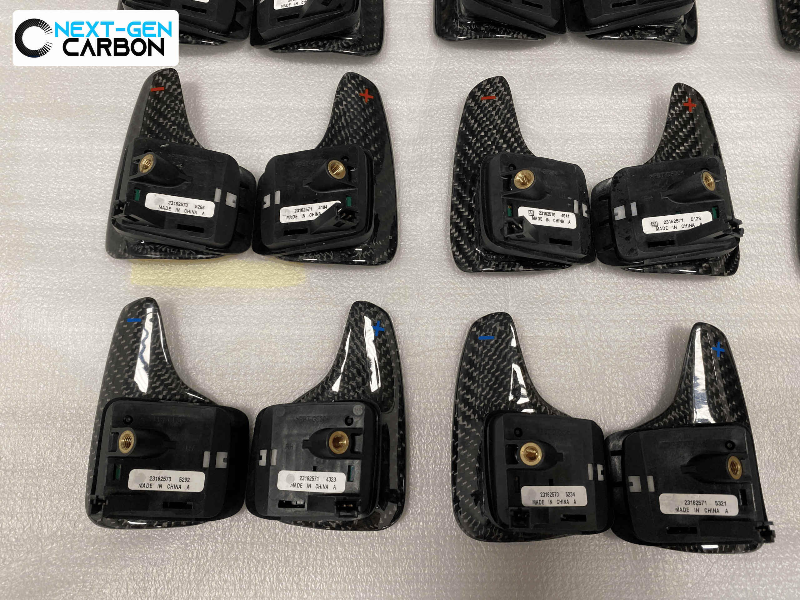 Second image of 2016-24 Camaro / 2014-19 C7 Corvette Carbon Fiber Paddle Shifter Replacements