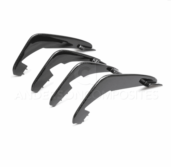 C8 Corvette Stingray Carbon Fiber Rear Diffuser Fins | Anderson Composites