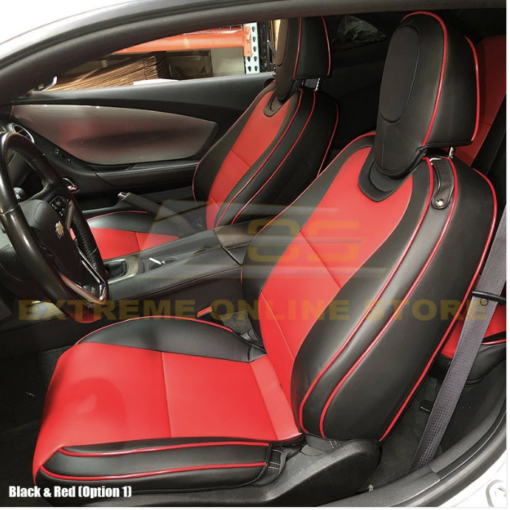 Two-Tone Leather Seat Covers | 2010 - 2015 Chevy Camaro - Next-Gen Speed