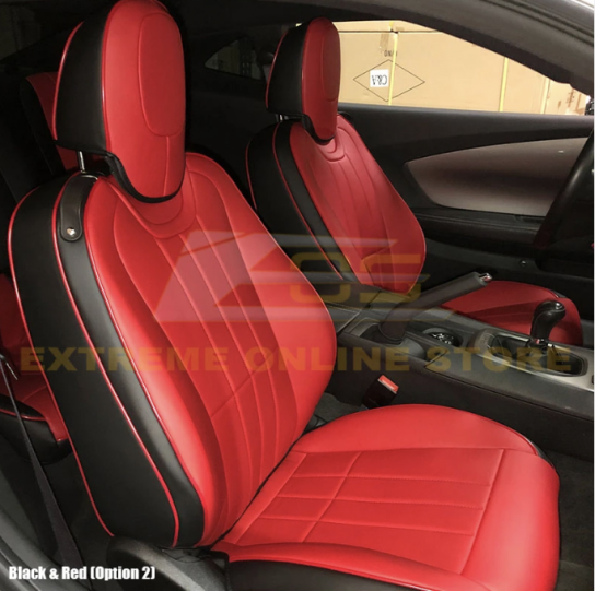 Two-Tone Leather Seat Covers | 2010 - 2015 Chevy Camaro - Next-Gen Speed