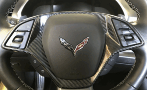2014-2019 C7 Corvette Carbon Fiber Look Steering Wheel Trim Cover | Next-Gen Speed