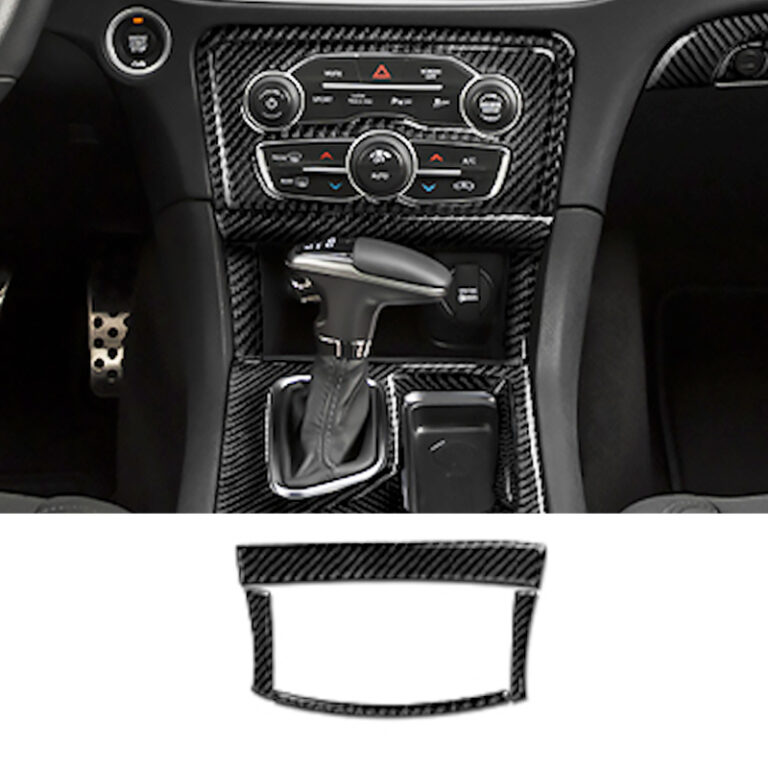 2015 - 24 Charger Real Carbon Fiber Interior Lower Radio Insert Console Overlay