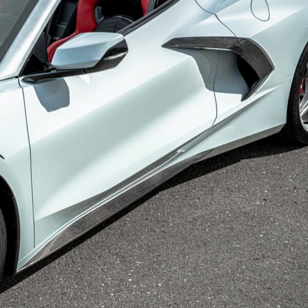 C8 Corvette Z51 Add-on Carbon Fiber Side Skirts Rocker Panels