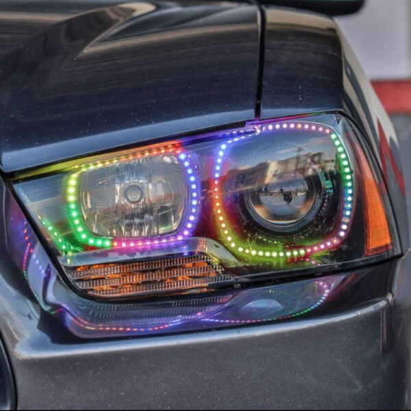 Second image of 2011 - 14 Charger Headlight Halo Kit (Flow Series / RGBW)