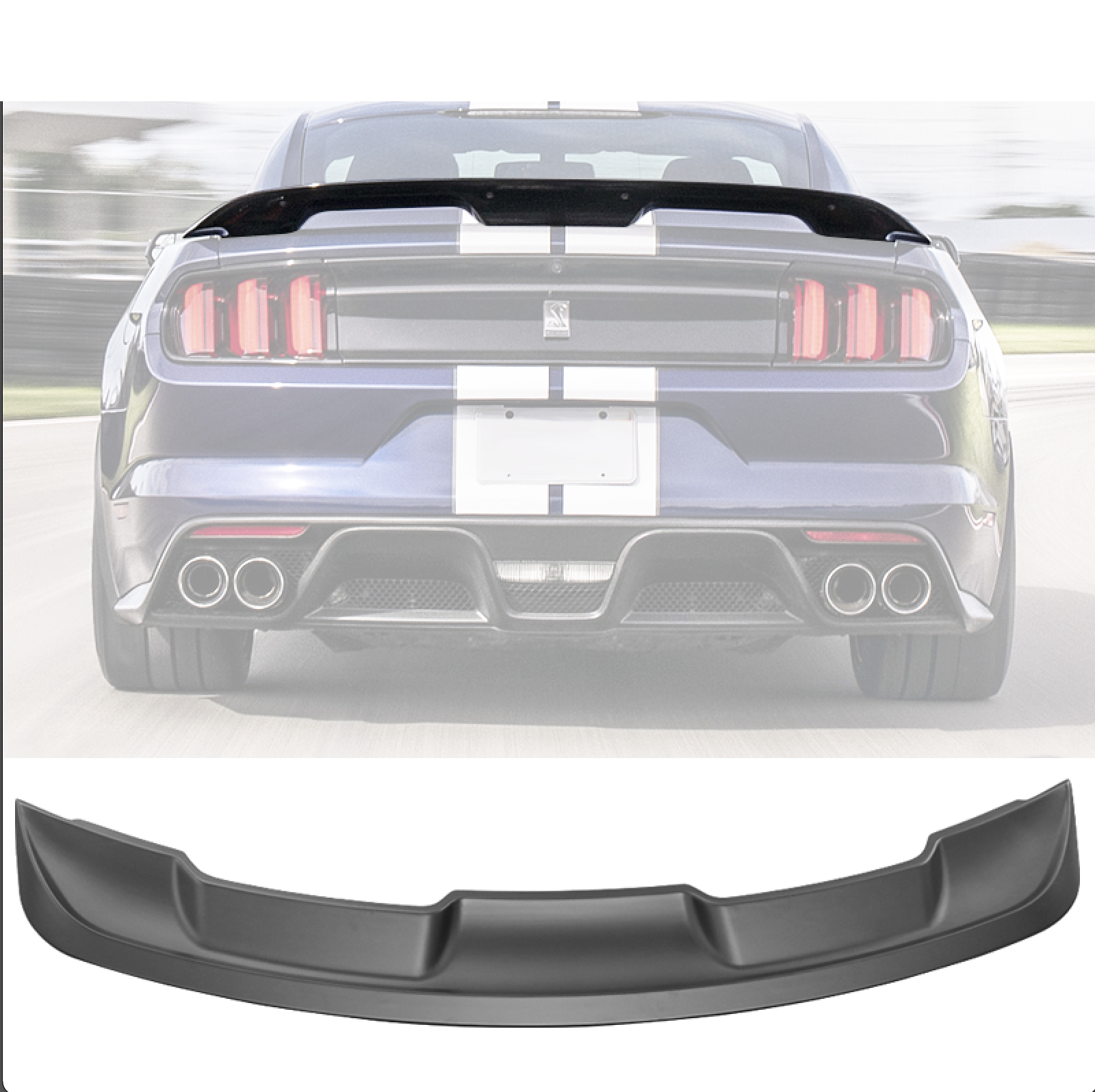 Tail Wing Vehicle Black ABS Rear Spoiler Wing Car Accessory Fit for Ford Mustang 2015-2019 