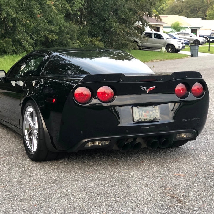 Extreme Online Store Carbon Flash Rear Spoiler Light Tinted Wickerbill For Corvette C6 & C6.5 (2005-2013)