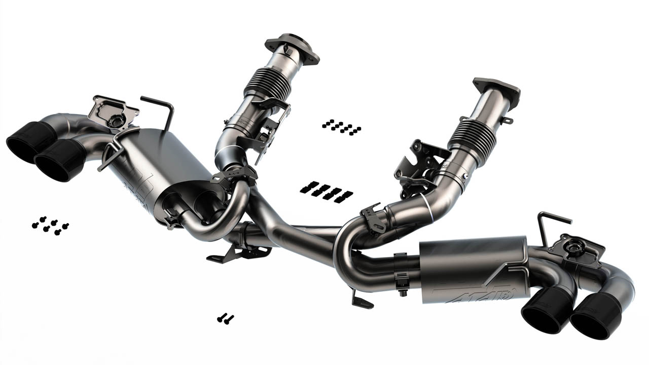 Second image of C8 Corvette ATAK Cat-Back Exhaust Black Chrome Tips | Borla Exhaust