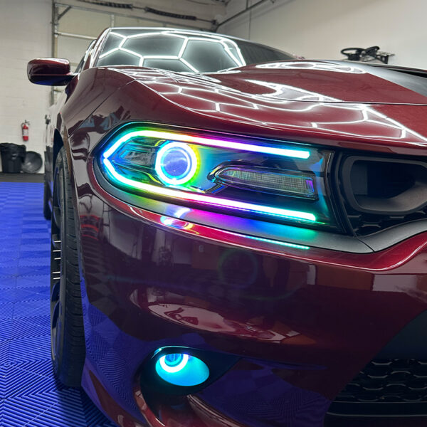2015 - 24 Dodge Charger Pre-Built RGB Color Changing Headlights | Next-Gen Flow