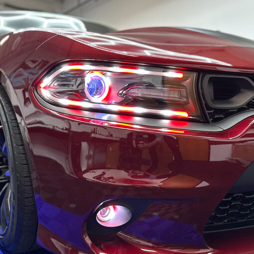 Second image of 2015 - 24 Dodge Charger Pre-Built RGB Color Changing Headlights | Next-Gen Flow