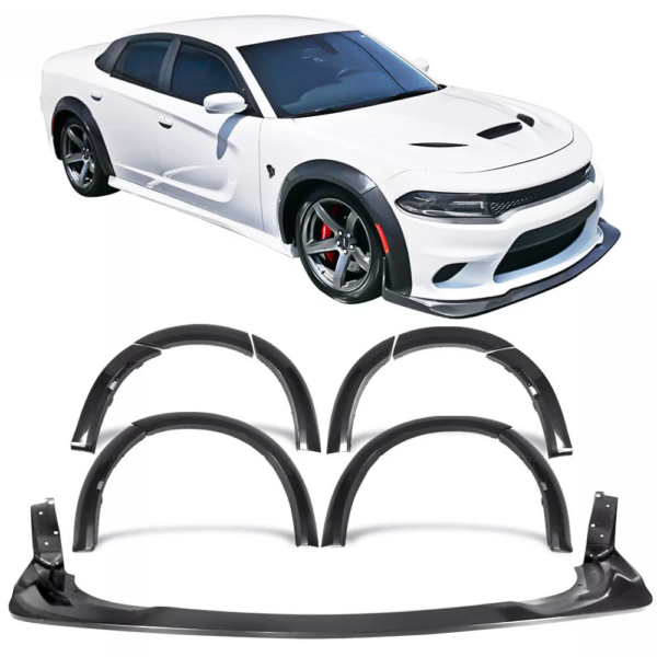 2015 - 23 Charger Charger SRT Wide Body Fender Flare + Splitter Kit