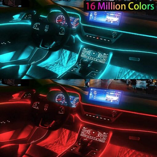 Second image of Multicolor RGB Car Interior Tube Lighting Kit
