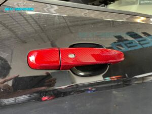 2016 - 24 Camaro Red Carbon Fiber Door Handle Covers | Next-Gen Carbon