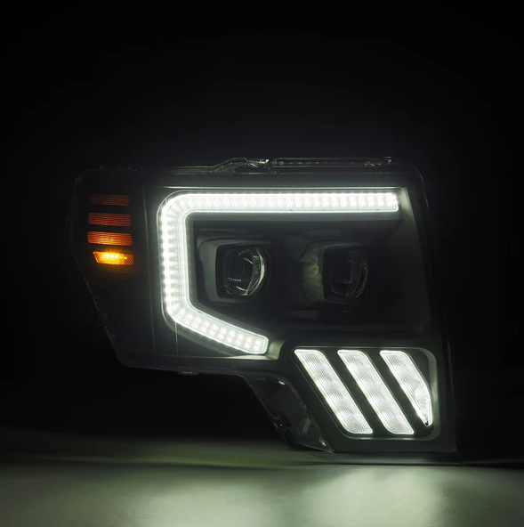 Second image of 2009 - 14 F150 MKII LUXX-Series LED Projector Headlights (Black / Alpha Black / Chrome)