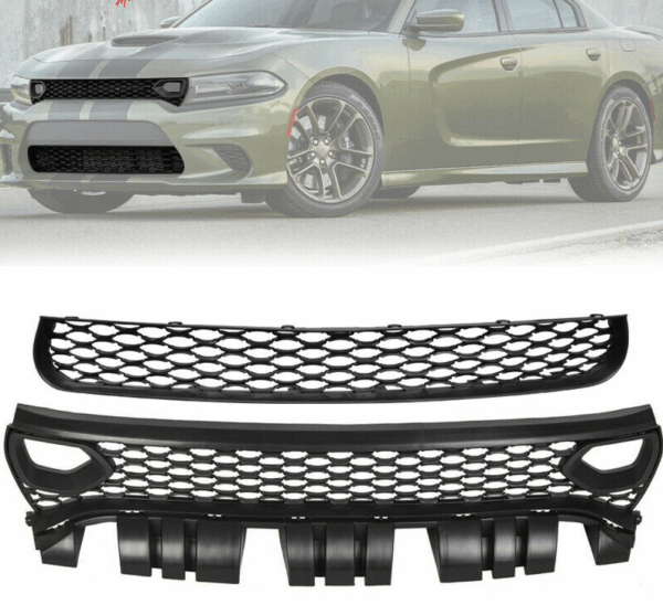 2015 - 23 Charger SRT Style Upper & Lower Grilles w/ Air Ducts 2PC