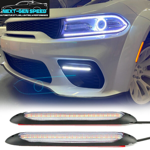 Second image of Dodge Charger / Chrysler 300 Front LED DRL Fog Lights