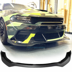 2020 - 23 Charger Widebody Matte Black Front Bumper Lip 3PC