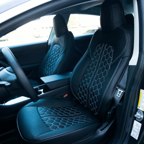 2019 - 23 Tesla Model Y Premium Custom Leather Seat Covers