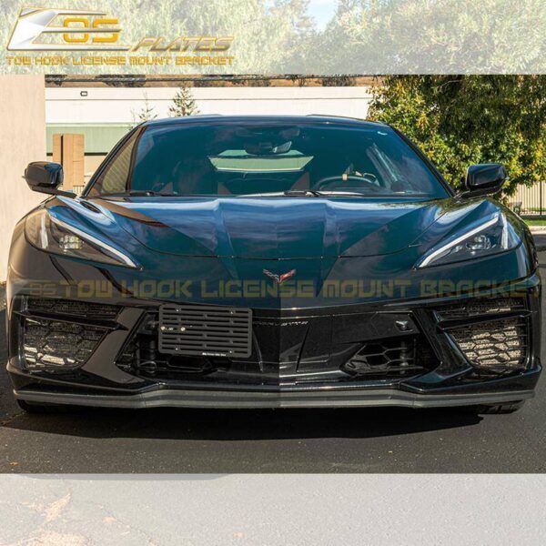 Second image of C8 Corvette Stingray Front License Plate Holder Mount