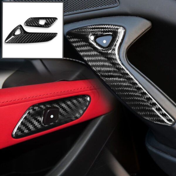 2014 - 19 C7 Corvette Carbon Fiber Interior Door Handle Cover | Next-Gen Carbon