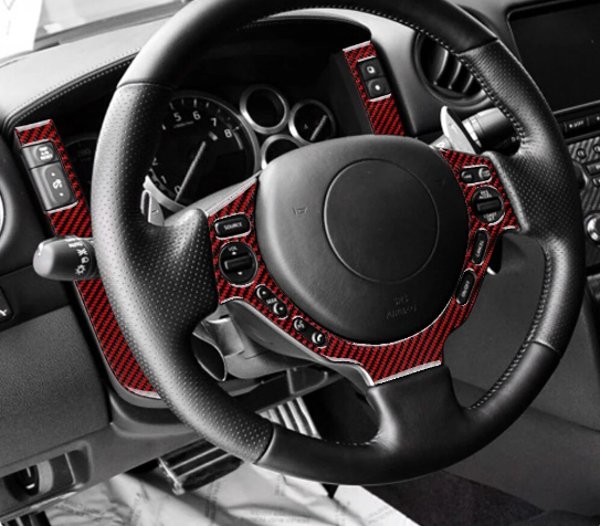 Second image of 2008 - 16 Nissan GTR R35 Carbon Fiber Steering Trim Kit | Next-Gen Carbon