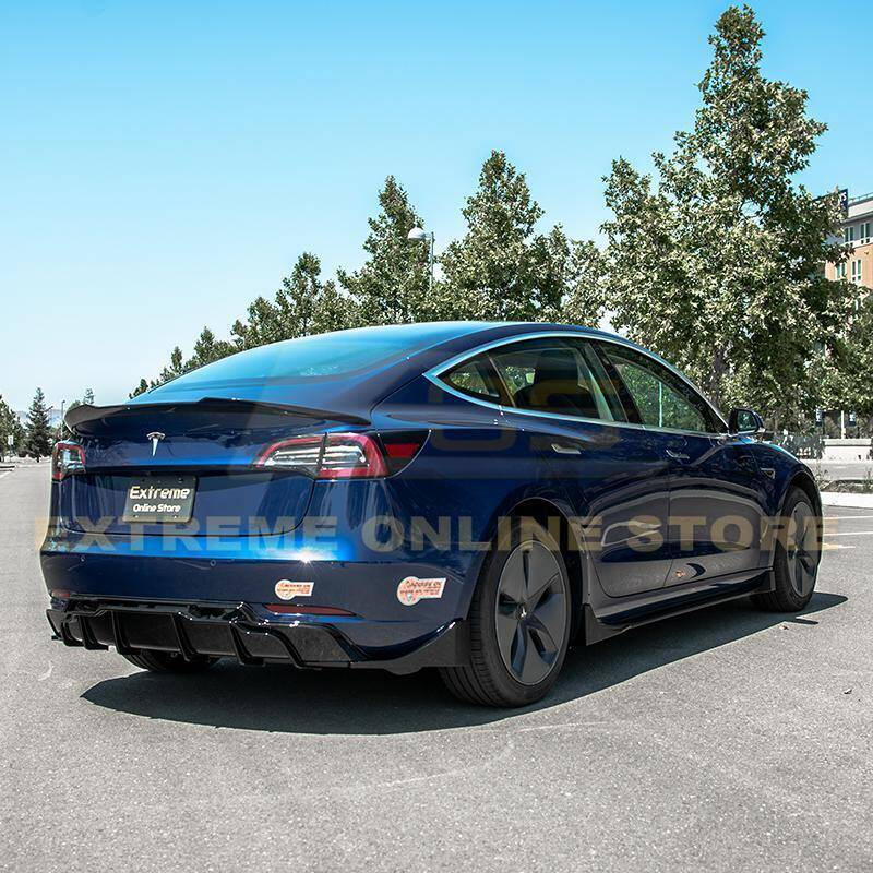 3PCS For Tesla Model 3 Highland 2023 2024 Car Rear Bumper Diffuser