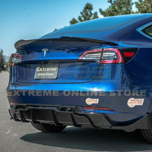 2017-2024 Tesla Model 3 Gloss Black Rear Trunk Spoiler - Next-Gen Speed