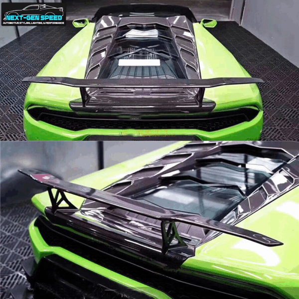 Second image of Lamborghini Huracan LP580-LP610 Carbon Fiber High Wing Spoiler | Next-Gen Carbon