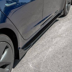 2017 - 24 Tesla Model 3 Gloss Black Performance Side Skirts
