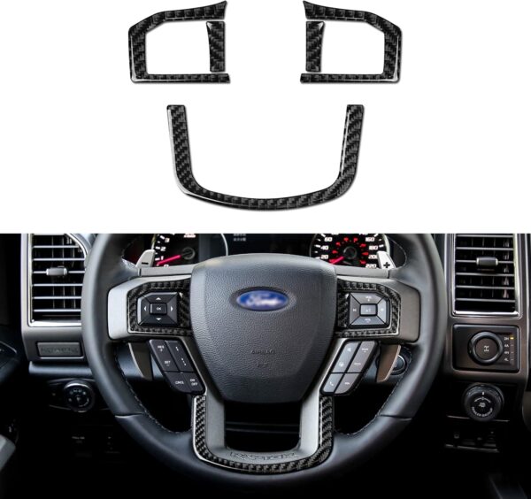 2015 - 20 Ford F150 Carbon Fiber Steering Trim Cover Kit | Next-Gen Carbon