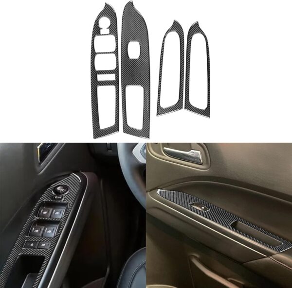 2015 - 20 GMC Canyon / Chevy Colorado Carbon Fiber Window Switch Panel Overlays | Next-Gen Carbon